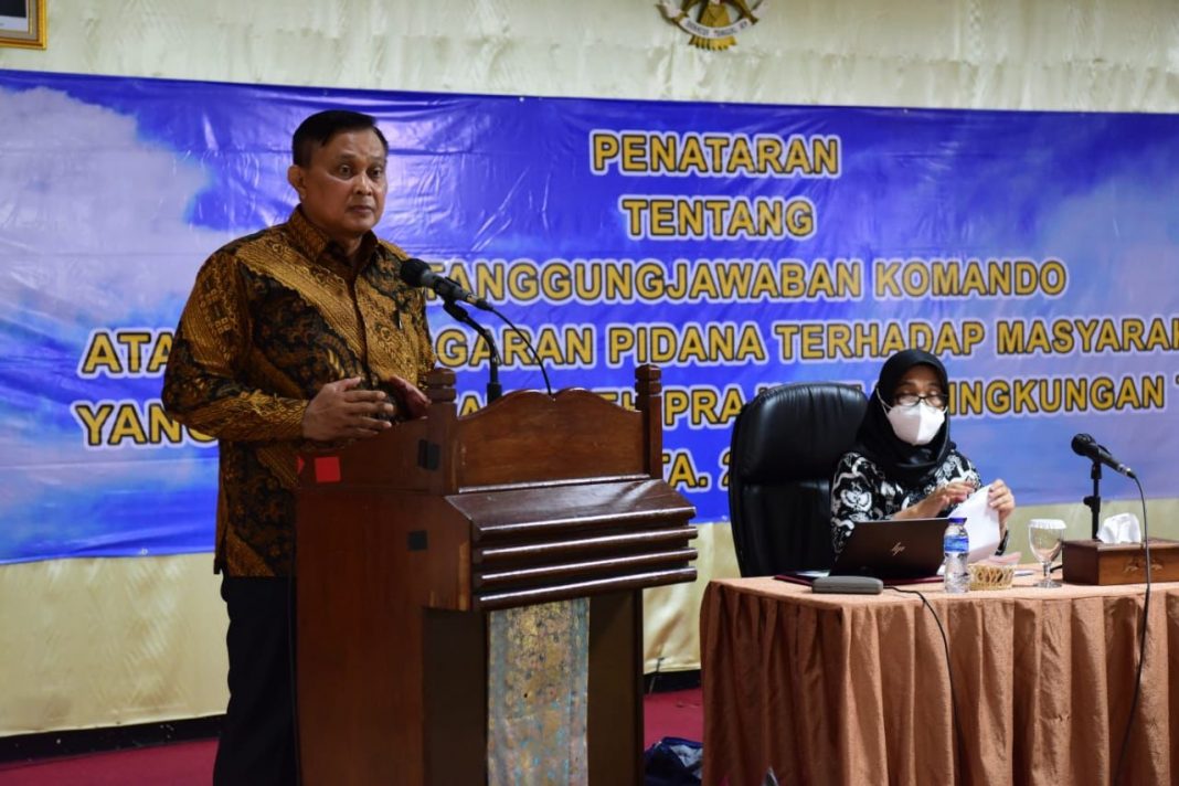 Diskumau Gelar Penataran Pertanggungjawaban Komando atas Pelanggaran Pidana Yang Dilakukan Oleh Prajurit TNI