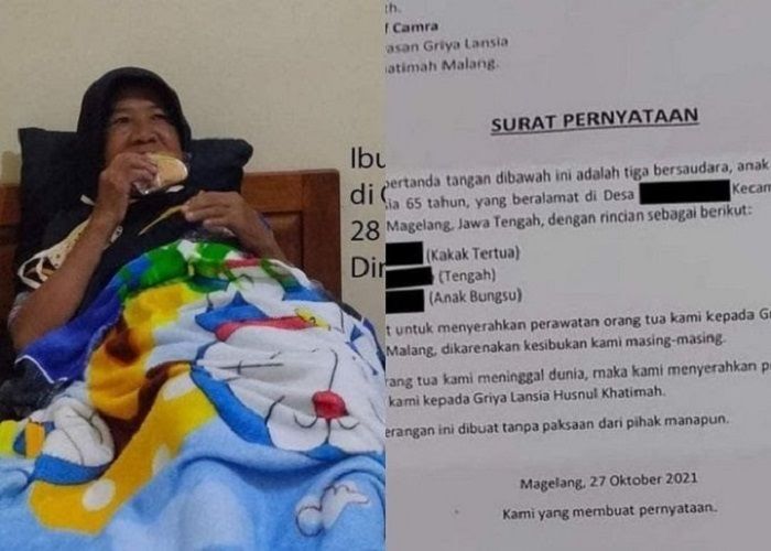 Viral! Ibu Dititipkan ke Panti Jompo oleh Ketiga Anaknya, Netizen : Rasanya Sedih