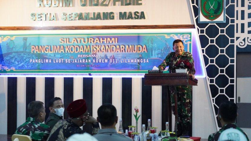 Gelar Silaturahmi dengan Panglima Laot, Pangdam IM: Jaga Perdamaian Aceh