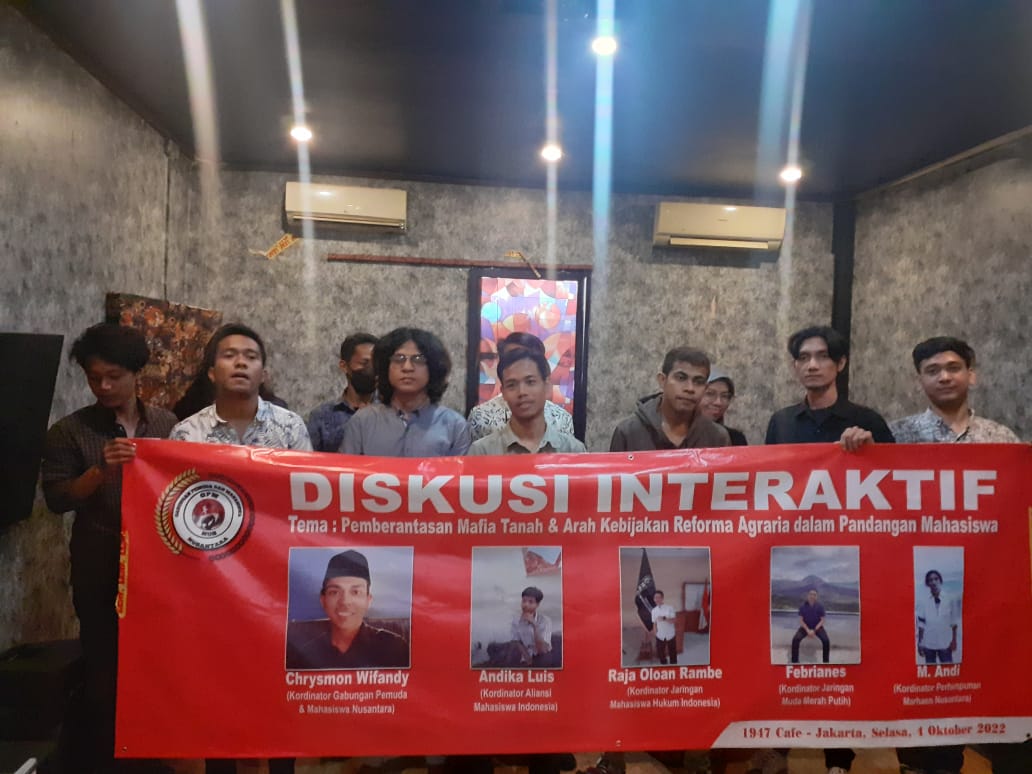 Mahasiswa Dukung Dan Apresiasi Ketegasan Menteri ATR/BPN Hadi Tjahjanto Sikat Mafia Tanah