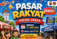 Sambut HUT Bhayangkara ke-80, Polda Jabar Gelar Pasar Rakyat, Perkuat Kedekatan dengan Masyarakat