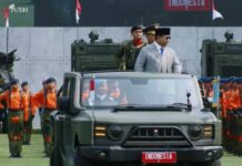 Prabowo Pimpin Upacara Parade HUT Ke-81 TNI di Cilangkap, 3.378 Personel dan 38 Alutsista Dikerahkan